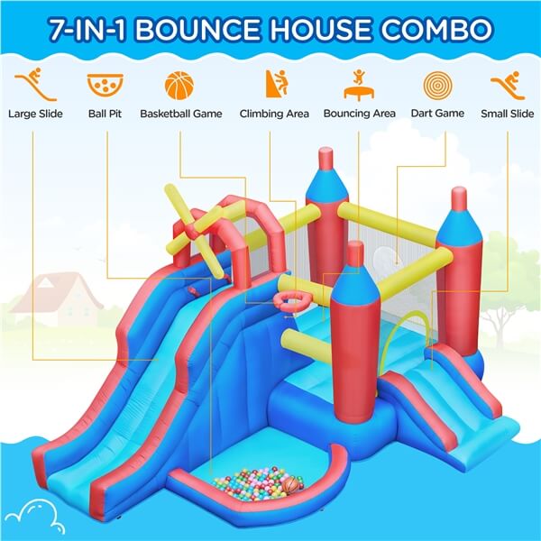 Yaheetech 7-in-1 Bouncy Castle Combo - Image 8