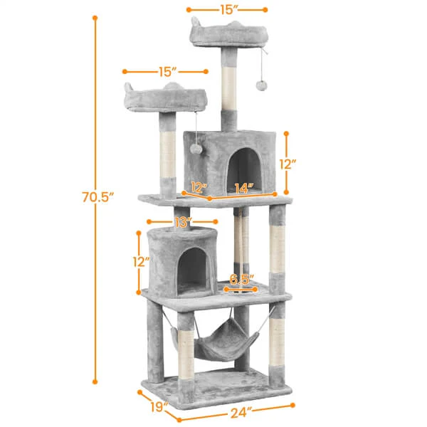Yaheetech 70.5-inch Large Cat Tree - Image 5