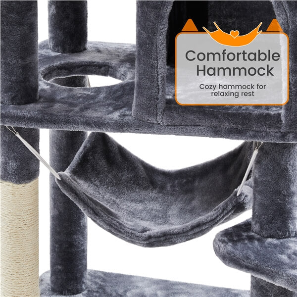 Yaheetech Tall Cat Tree 71.5in Multi-Level Cat Tower - Image 7
