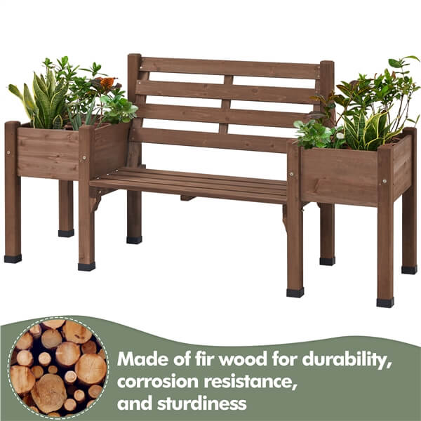 Yaheetech 74x38x23in Raised Garden Bed with 2 Side Elevated Planter Boxes - Image 5
