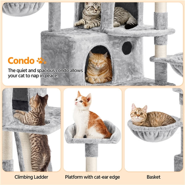Yaheetech 76.5-inch Large Cat Tree - Image 10