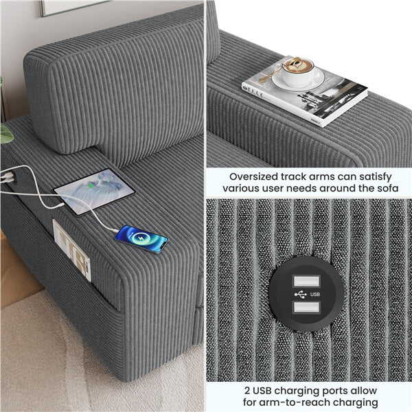 Yaheetech 83.5″ W Modern Sofa Couch - Image 6