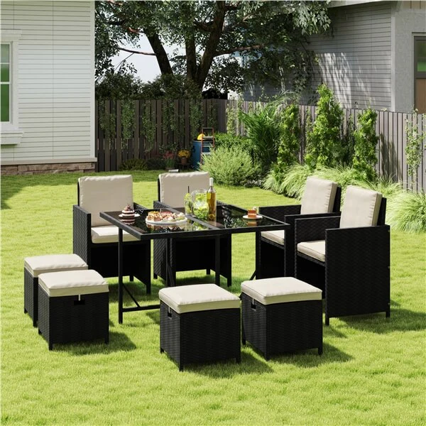 Yaheetech 9-Piece Patio Dining Sets - Image 11