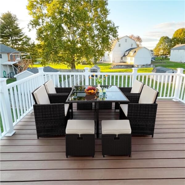 Yaheetech 9-Piece Patio Dining Sets - Image 17