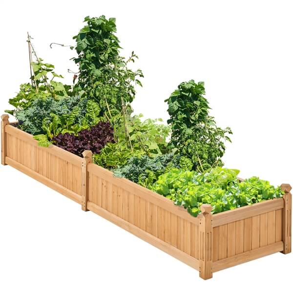 Yaheetech 90.5″ L×23.5″ W×16″ H Wooden Raised Garden Bed - Image 2