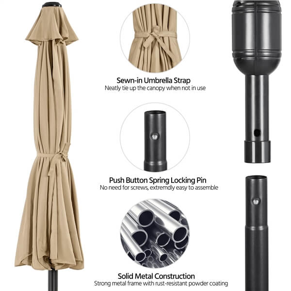 Yaheetech 9ft Patio Umbrella - Image 9