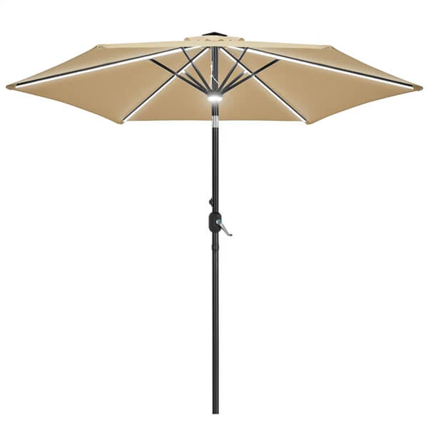 Yaheetech 9FT Solar Lighted Patio Umbrella - Image 2