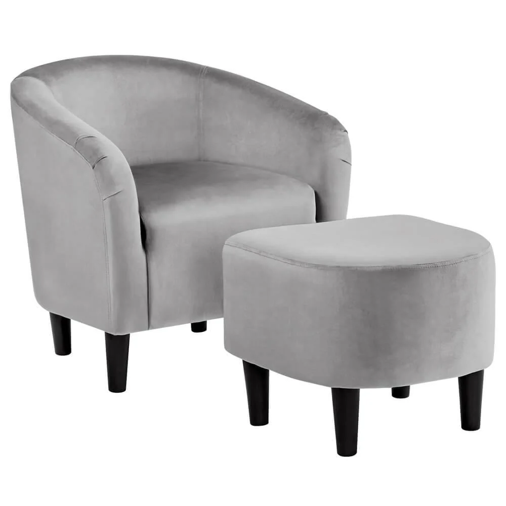 Yaheetech Accent Arm Chair with Ottoman - Image 5