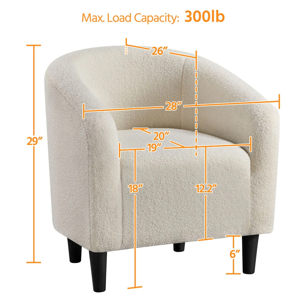 Yaheetech Accent Barrel Chair - Image 7