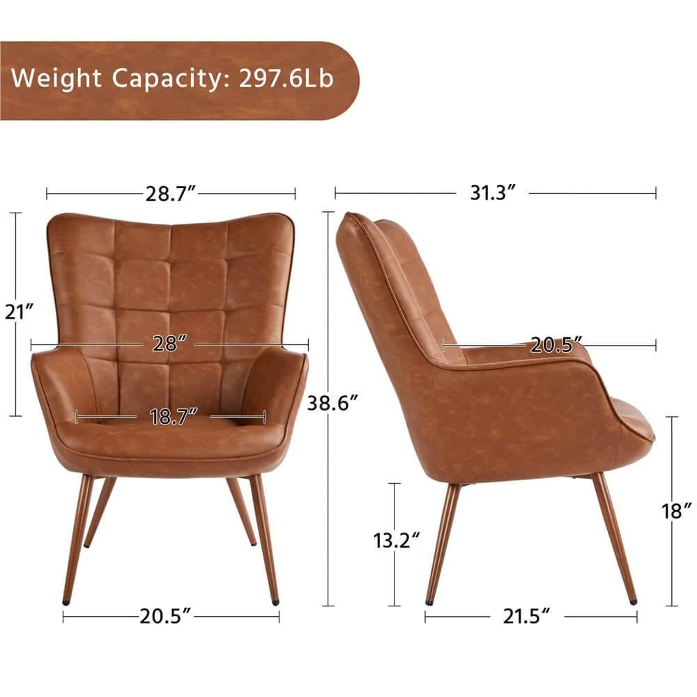 Yaheetech Accent Chair with Tapered Legs - Image 4