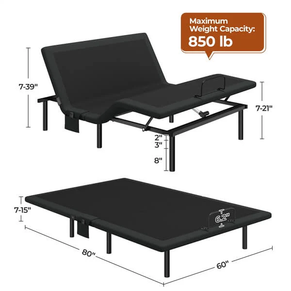 Yaheetech Adjustable Bed Frame with Wireless Remote Control - Image 10