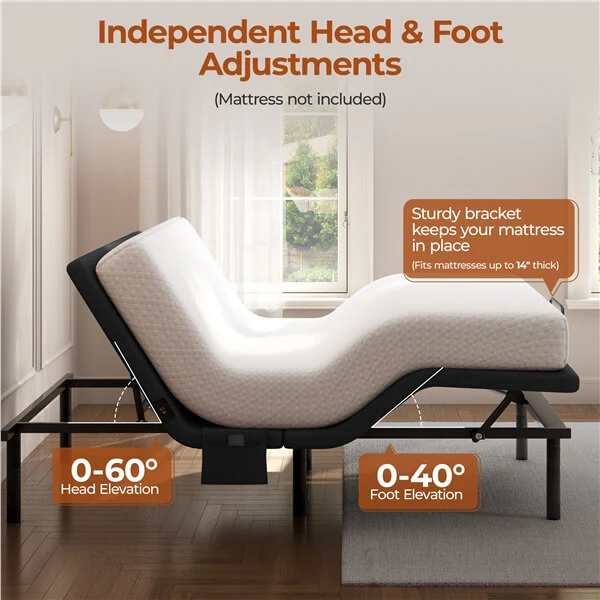 Yaheetech Adjustable Bed Frame with Wireless Remote Control - Image 15