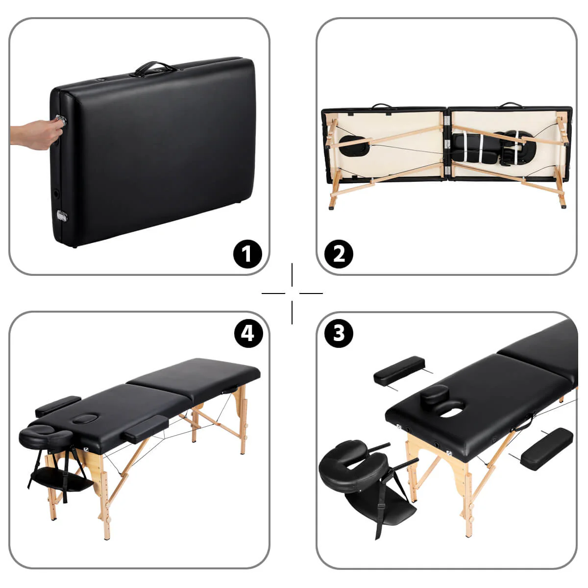 Yaheetech Adjustable Massage Bed 2 Sections 84″ - Image 6