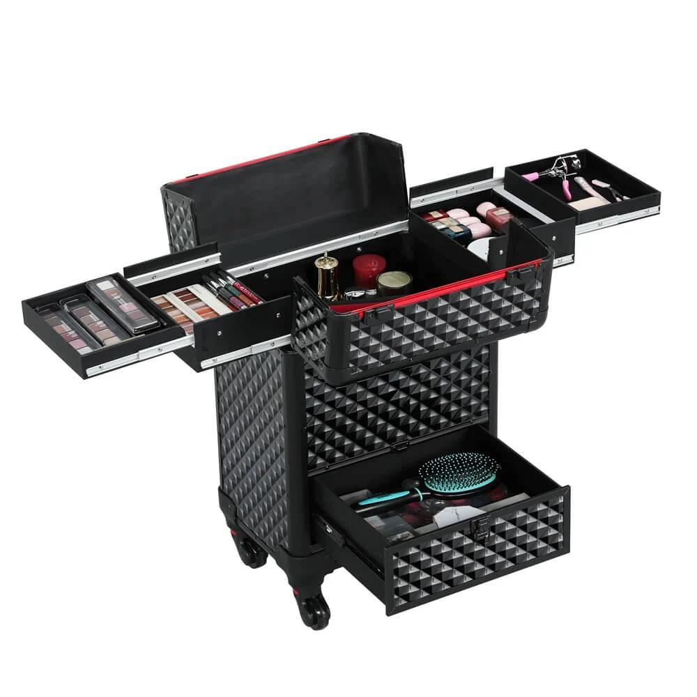 Yaheetech Makeup Case Black 21.8 inch - Image 7