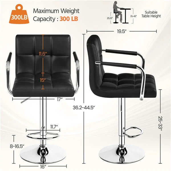 Yaheetech Bar Stools Set of 4 - Image 14