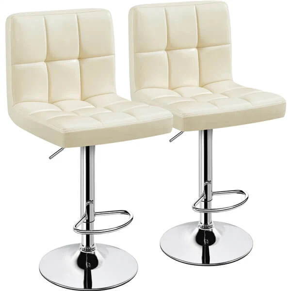 Yaheetech Adjustable PU Leather Swivel Barstools - Image 15