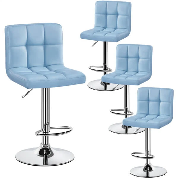 Yaheetech Adjustable PU Leather Swivel Barstools - Image 18