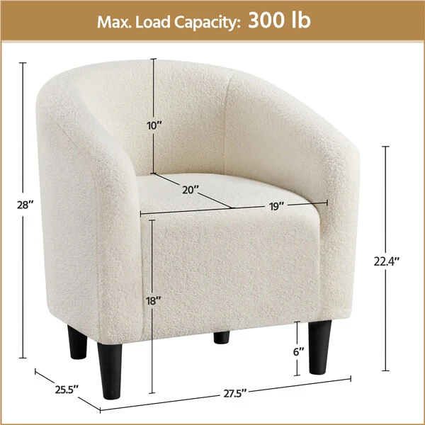 Yaheetech Barrel Chairs - Image 3