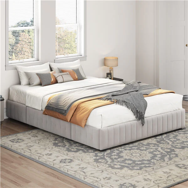 Yaheetech Upholstered Bed with Underbed 3 Storage Drawers - Image 17