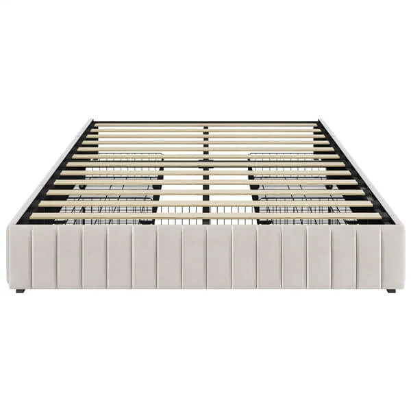 Yaheetech Upholstered Bed with Underbed 3 Storage Drawers - Image 2