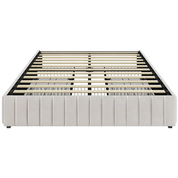 Yaheetech Upholstered Bed with Underbed 3 Storage Drawers - Image 4