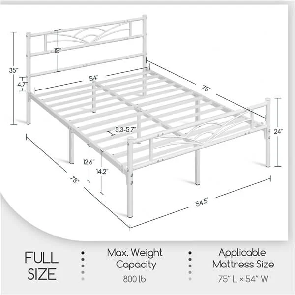 Yaheetech Bed Frames Metal Platform Bed - Image 4