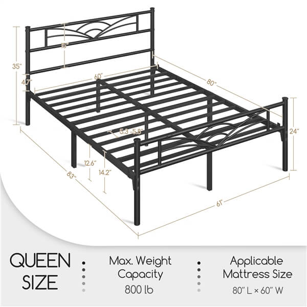 Yaheetech Bed Frames Metal Platform Bed - Image 7