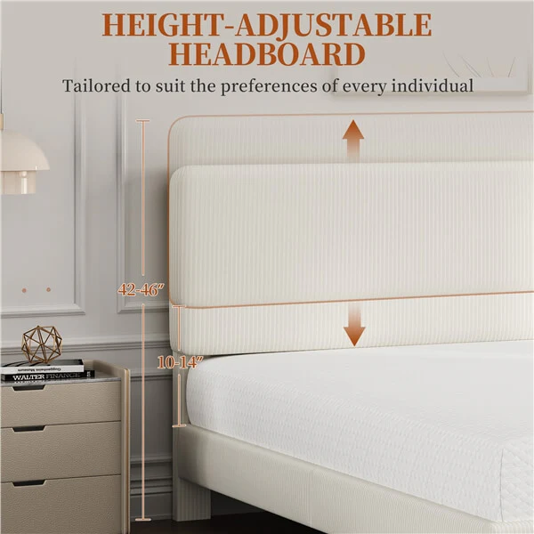 Yaheetech Bed Frames with Adjustable Headboard - Image 7