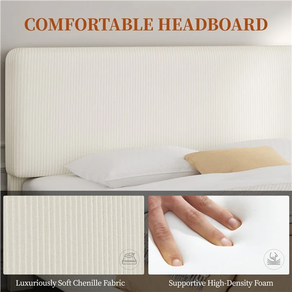 Yaheetech Bed Frames with Adjustable Headboard - Image 8