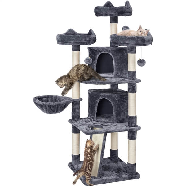 Yaheetech Big Cat House Plush Cat Tower 68.5 inch - Image 5