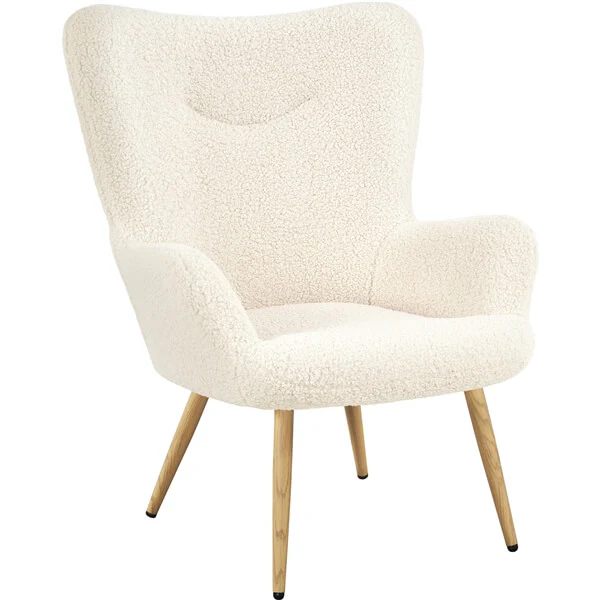 Yaheetech Boucle Accent Chair - Image 2