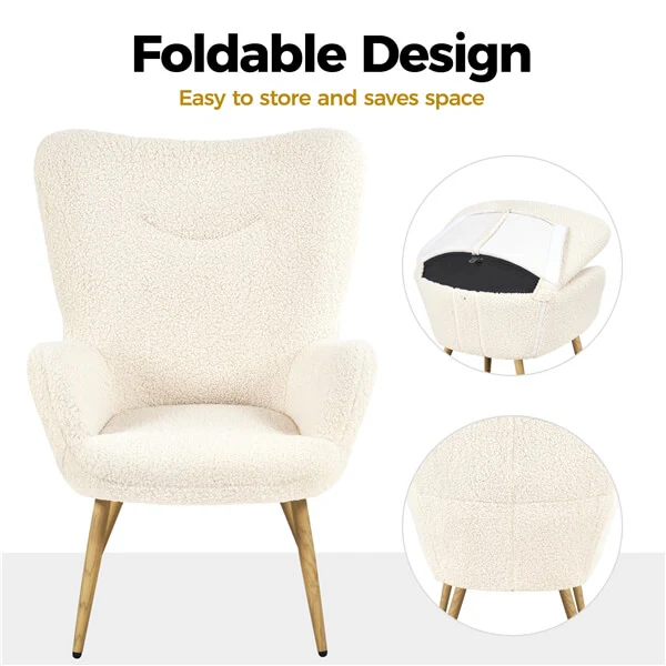Yaheetech Boucle Accent Chair - Image 6
