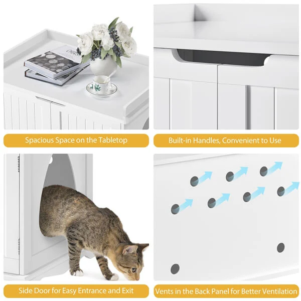Yaheetech Cat Litter Box Enclosure - Image 4