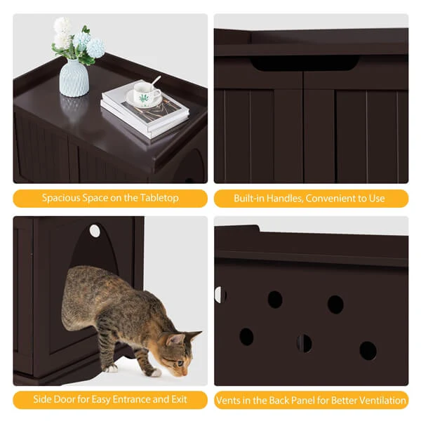Yaheetech Cat Litter Box Enclosure - Image 4