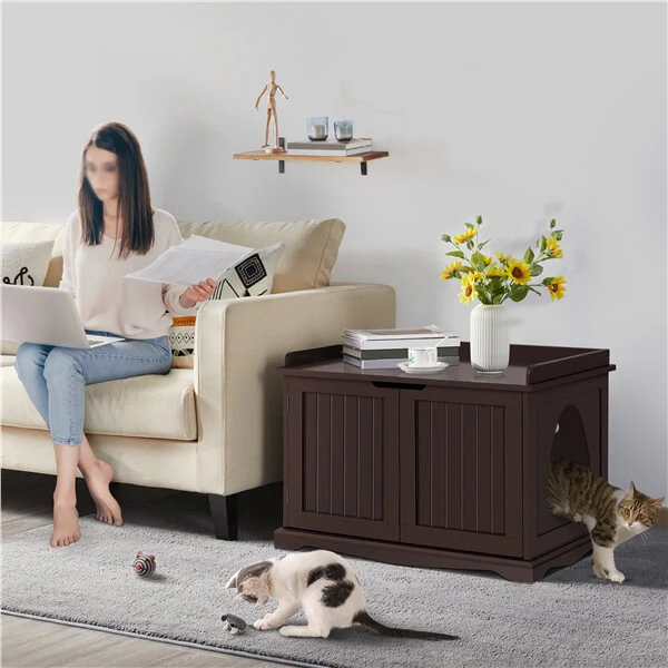 Yaheetech Cat Litter Box Enclosure - Image 7