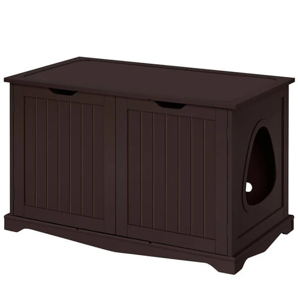 Yaheetech Cat Litter Box Enclosure, Litter Cabinet Furniture Hidden - Image 3