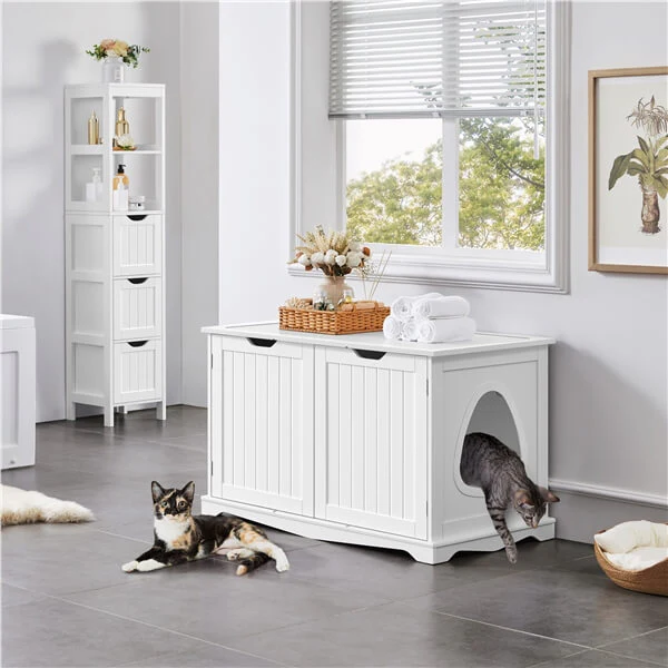 Yaheetech Cat Litter Box Enclosure, Litter Cabinet Furniture Hidden - Image 7