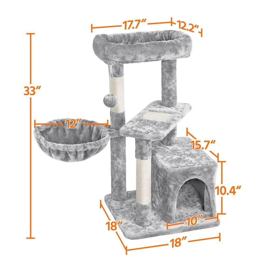 Yaheetech Cat Tree Tower 33 Inch - Image 3