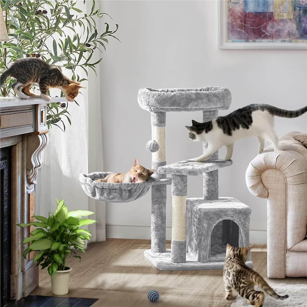 Yaheetech Cat Tree Tower 33 Inch - Image 8