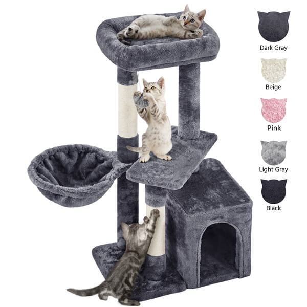 Yaheetech  34.5″ Height Cat Tree with Condo - Image 3