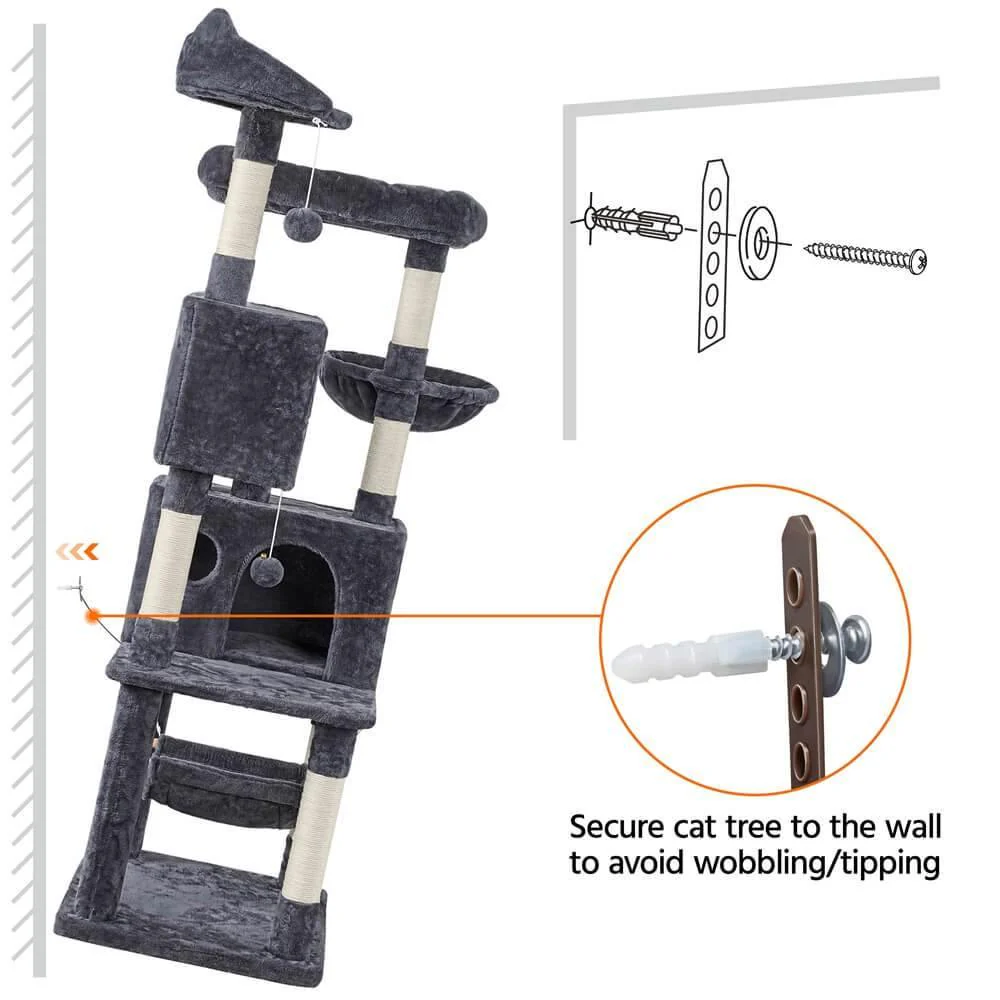 Yaheetech Cat Tree 64.5 inch - Image 4
