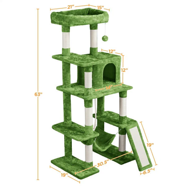 Yaheetech Cat Tree Cat Tower 63in - Image 2
