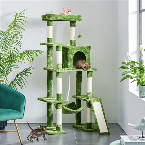 Yaheetech Cat Tree Cat Tower 63in - Image 3
