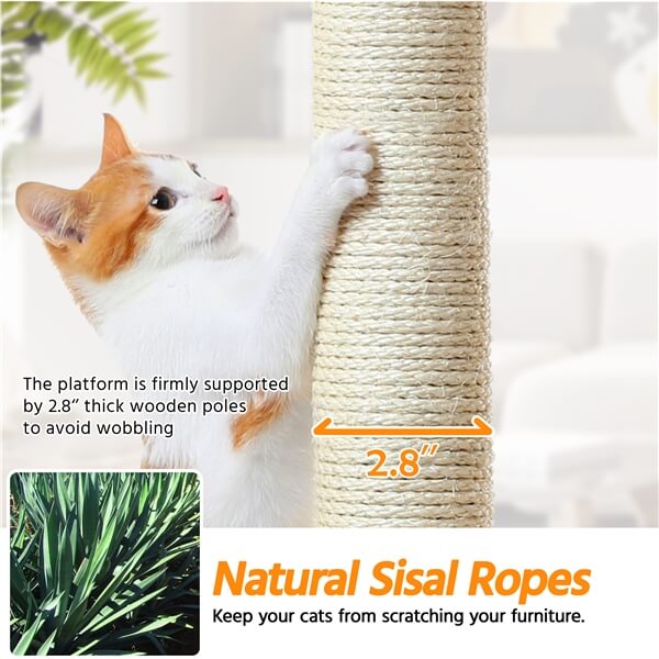 Yaheetech Cat Tree with Scratching Post 79 Inch - Image 12