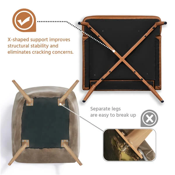 Yaheetech Comfy Upholstered Reading Chair Wood Leg - Image 6