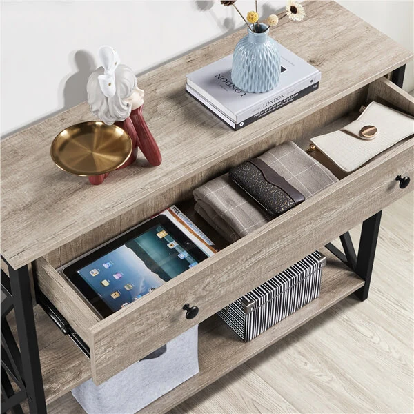 Yaheetech Console Table with Drawer - Image 7