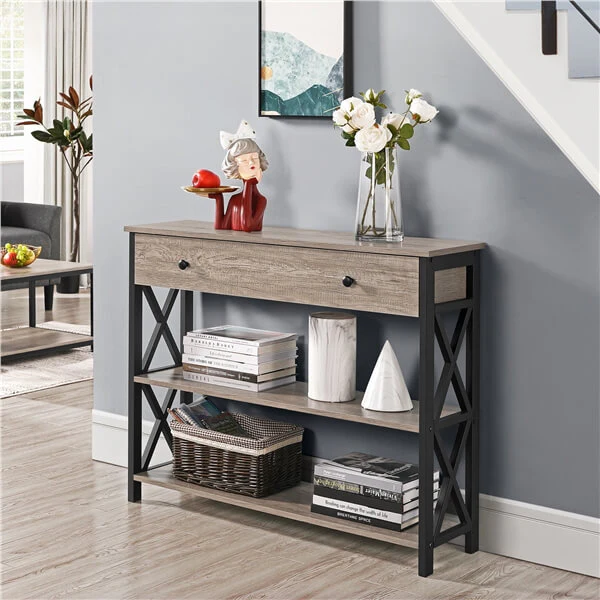 Yaheetech Console Table with Drawer - Image 9