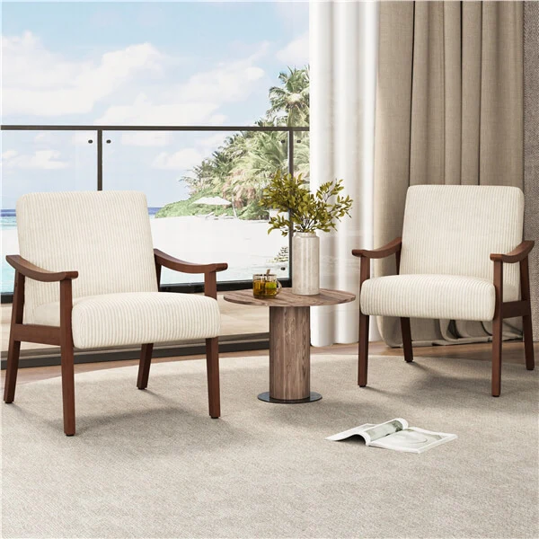 Yaheetech Corduroy Accent Chair - Image 12