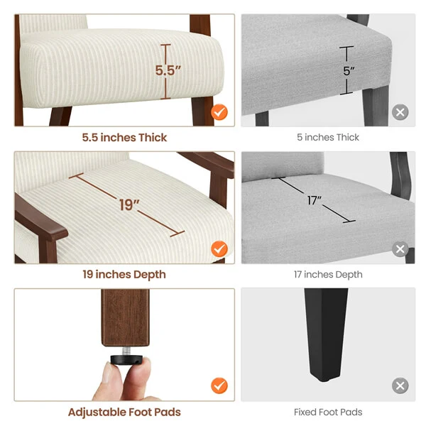 Yaheetech Corduroy Accent Chair - Image 8