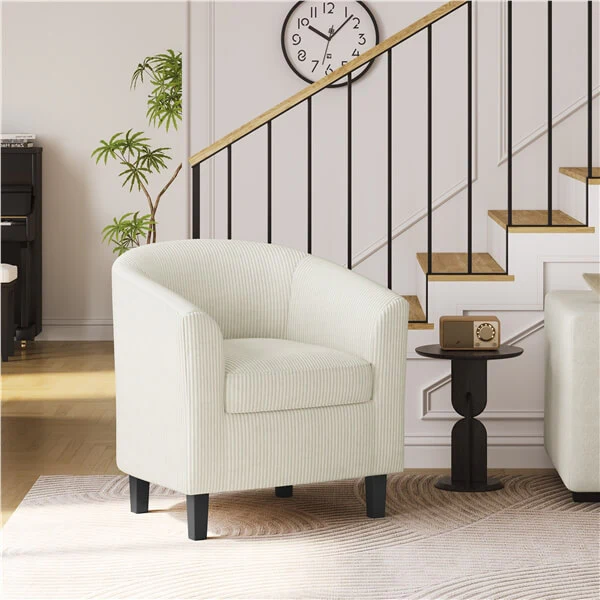 Yaheetech Corduroy Barrel Chair - Image 11